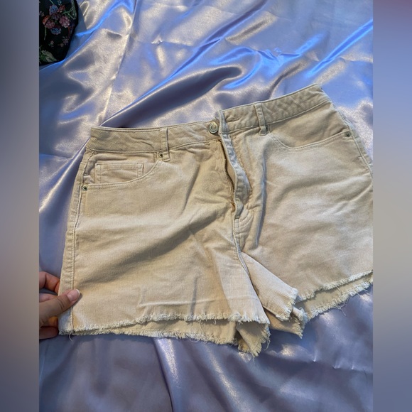 Forever 21 Pants - Mom Corduroy Shorts - Beige